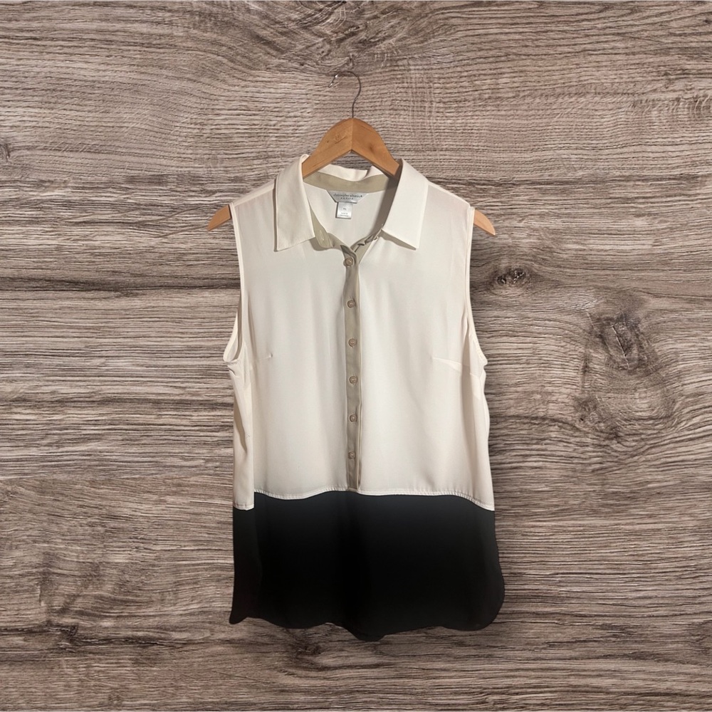 Sleeveless Color Block Style Lightweight, Long Top Size P/L